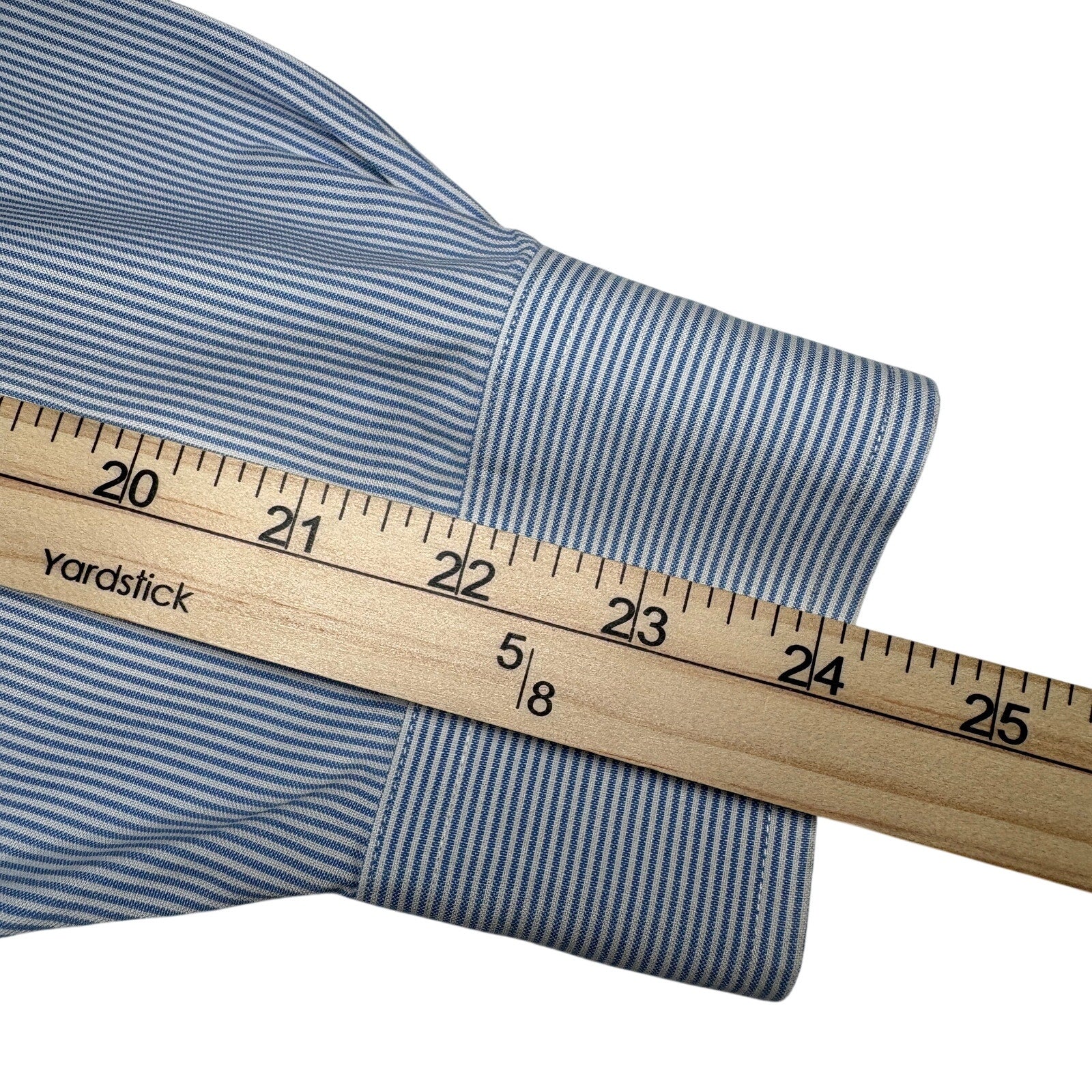 Brooks Brothers Shirt 16.5-4/5 Blue White Stripe Traditional Fit Non Iron Cotton