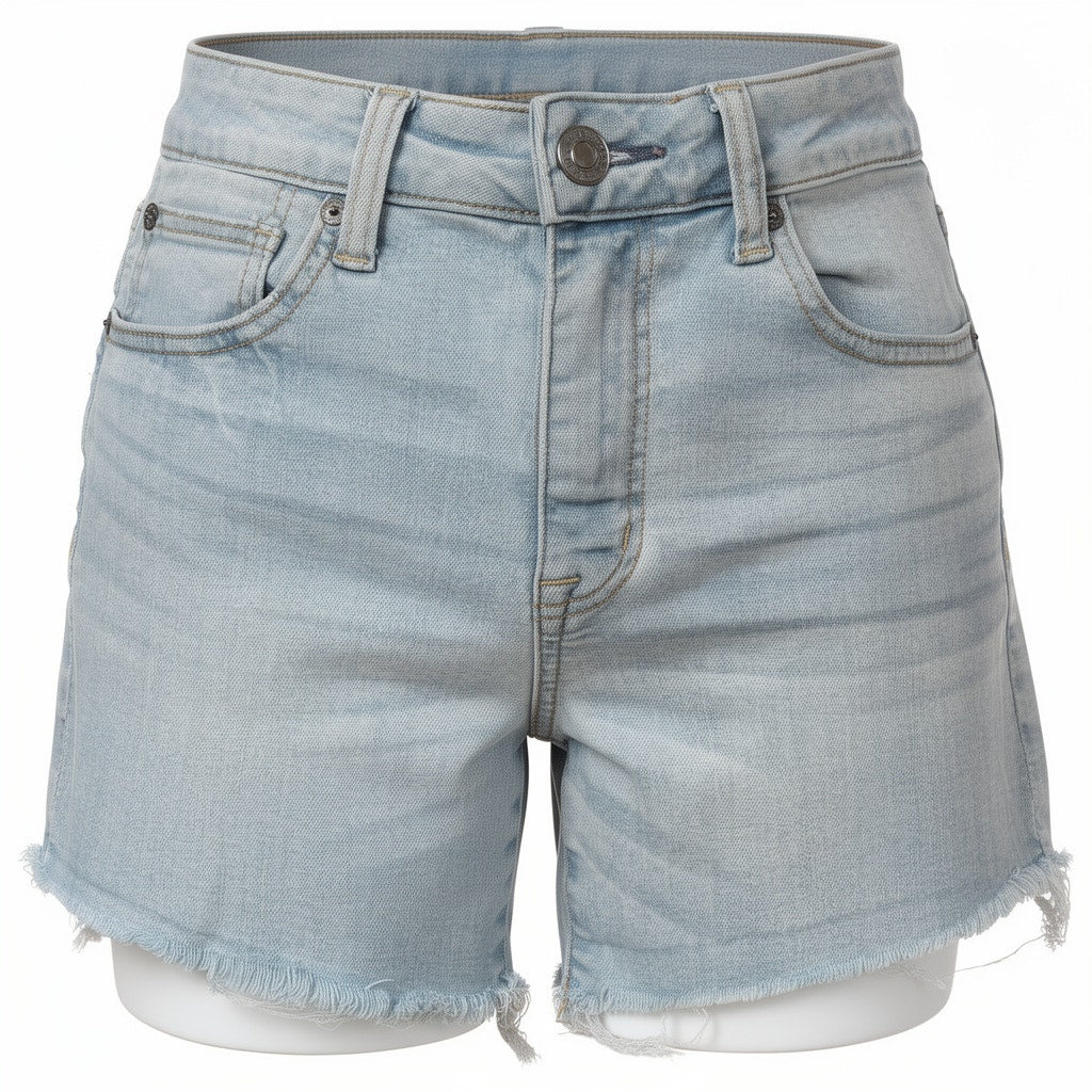 American Eagle Next Level Stretch Denim Shorts Womens 8 Light Wash