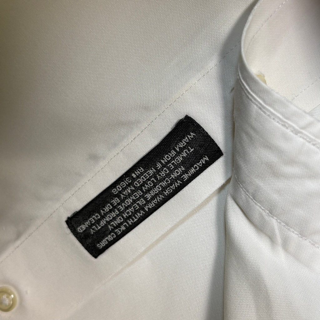 Jos A Bank Traveler Dress Shirt Mens 16.5 35 White Button Up Long Sleeve Classic
