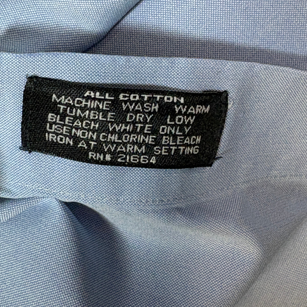 Jos A Bank Traveler Dress Shirt Mens 16.5 35 Blue Check Button Down Cotton LS