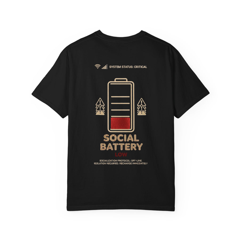 Social Battary | Introvert Warning Shirt | Funny Introvert Quote T-shirt