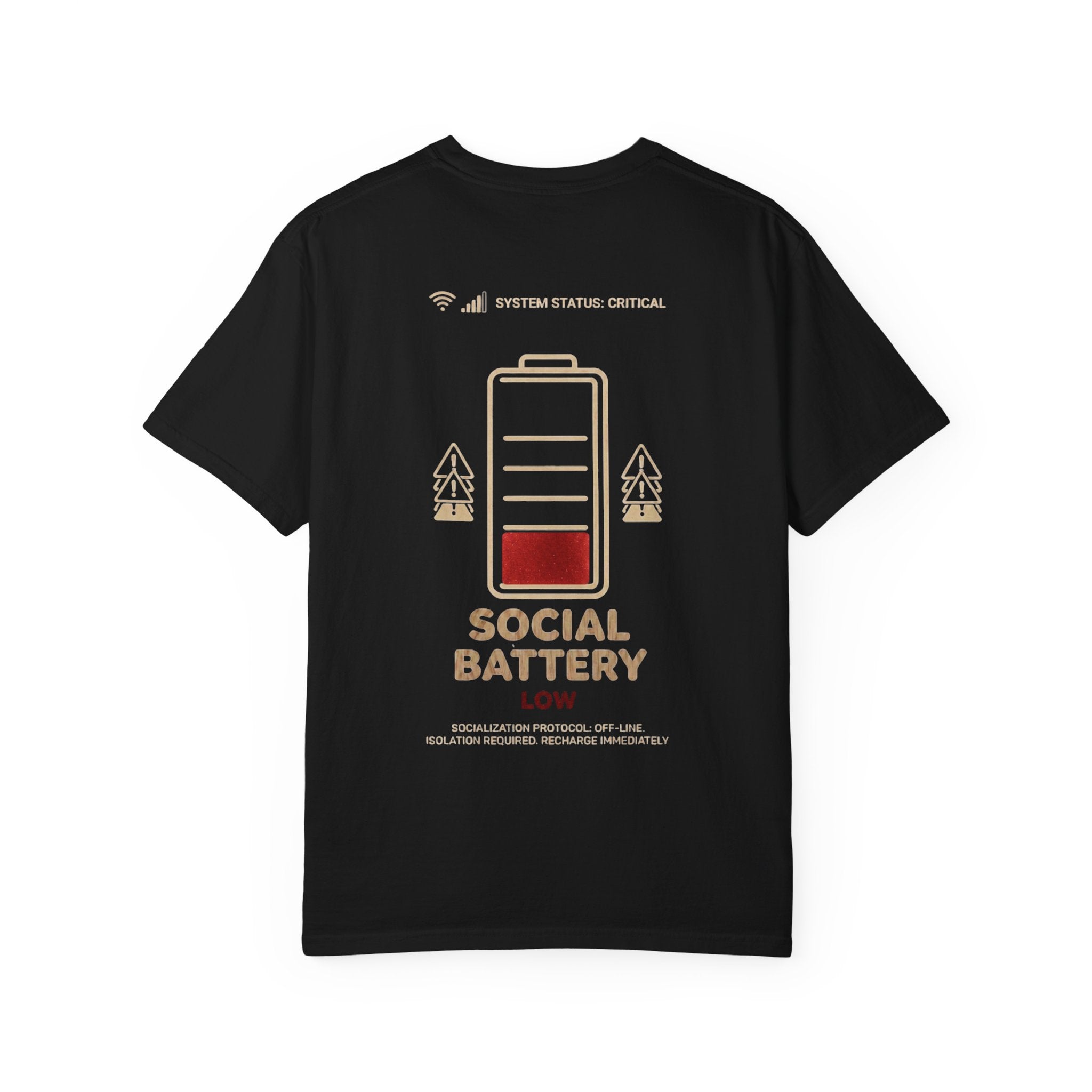 Social Battary | Introvert Warning Shirt | Funny Introvert Quote T-shirt