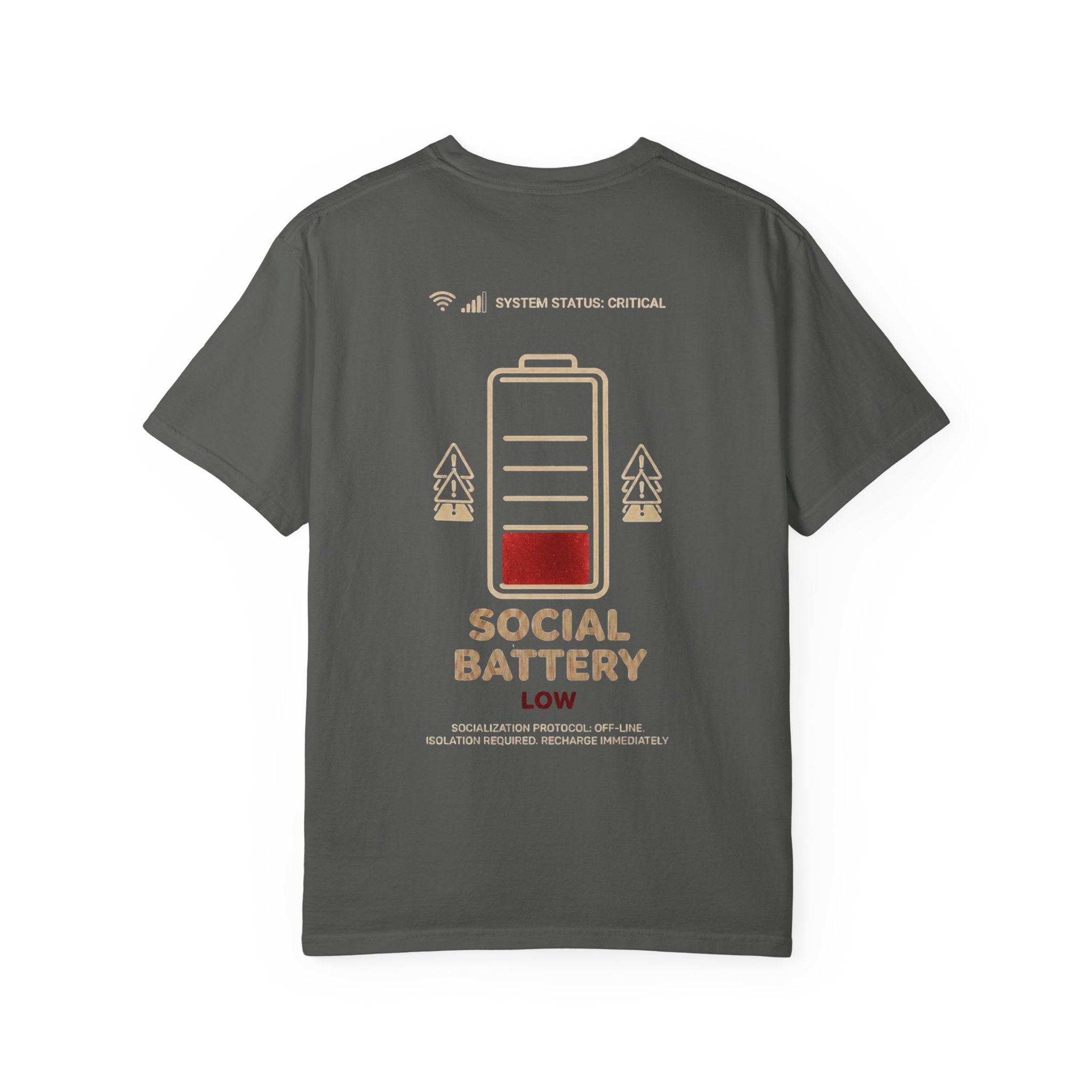 Social Battary | Introvert Warning Shirt | Funny Introvert Quote T-shirt