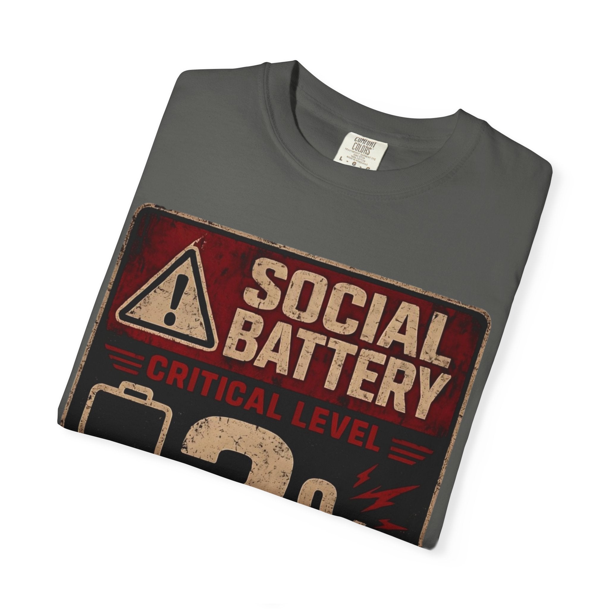 Social Battary | Introvert Warning Shirt | Funny Introvert Quote T-shirt