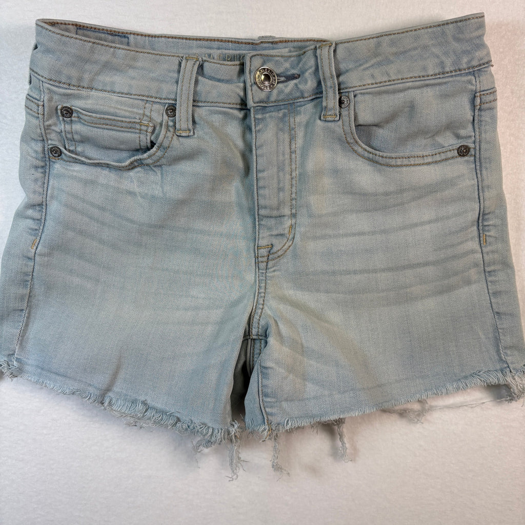 American Eagle Next Level Stretch Denim Shorts Womens 8 Light Wash