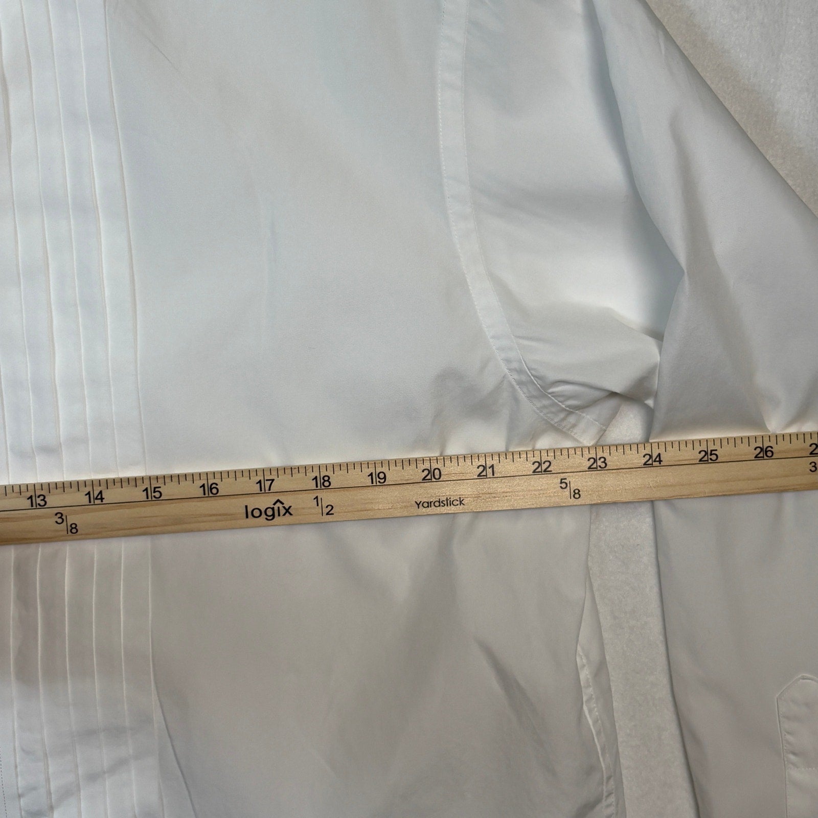 Jos A Bank Reserve Tuxedo Shirt Mens 16 35 White Pleated Egyptian Cotton