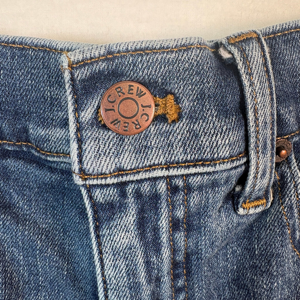 J.Crew Denim Shorts Womens 27 Blue Raw Hem Mid Rise Jean Shorts