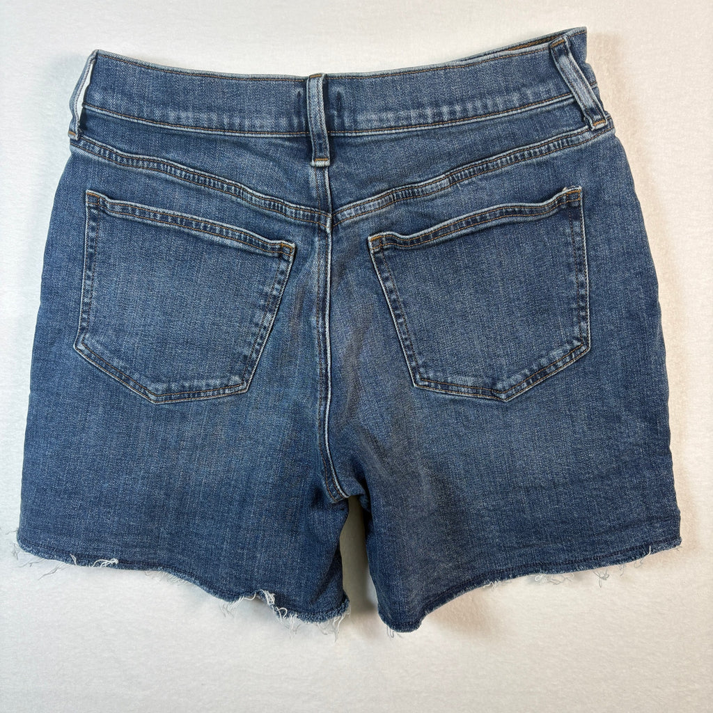 J.Crew Denim Shorts Womens 27 Blue Raw Hem Mid Rise Jean Shorts