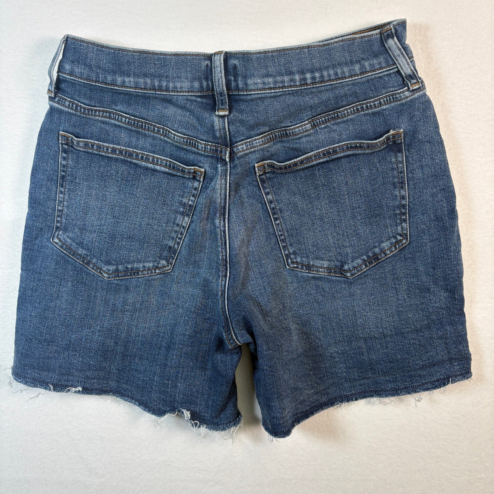 J.Crew Denim Shorts Womens 27 Blue Raw Hem Mid Rise Jean Shorts