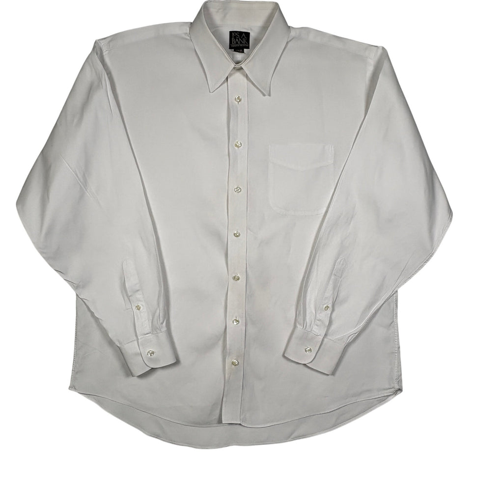 Jos A Bank Executive Collection Dress Shirt White 16.5 35 Men Long Sleeve Cotton