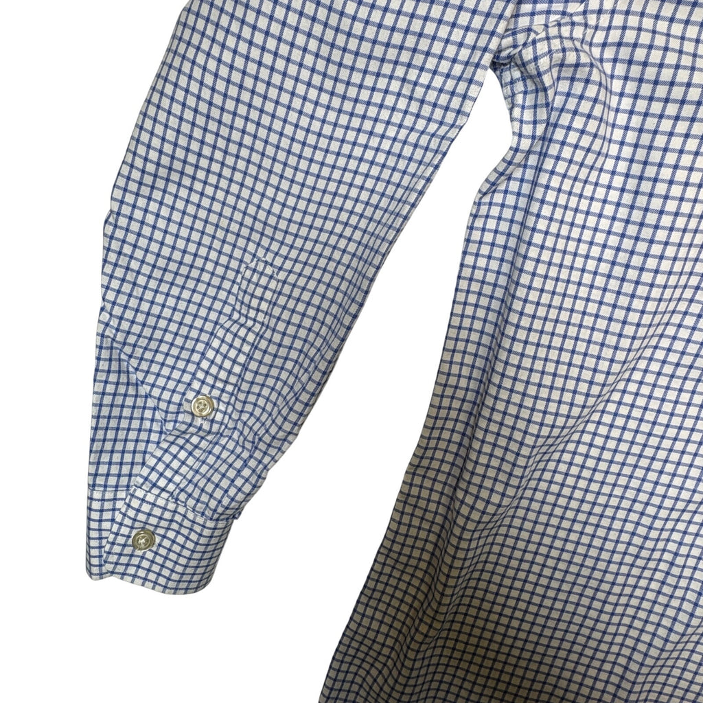 Orvis Country Hill Button Down Shirt Mens XL Blue Check Cotton LS Collar