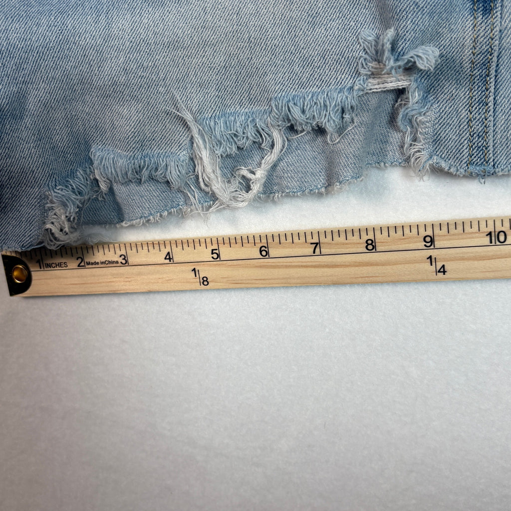Hollister High Rise Vintage Short 4 Light Wash Distressed Denim Shorts Womens W25