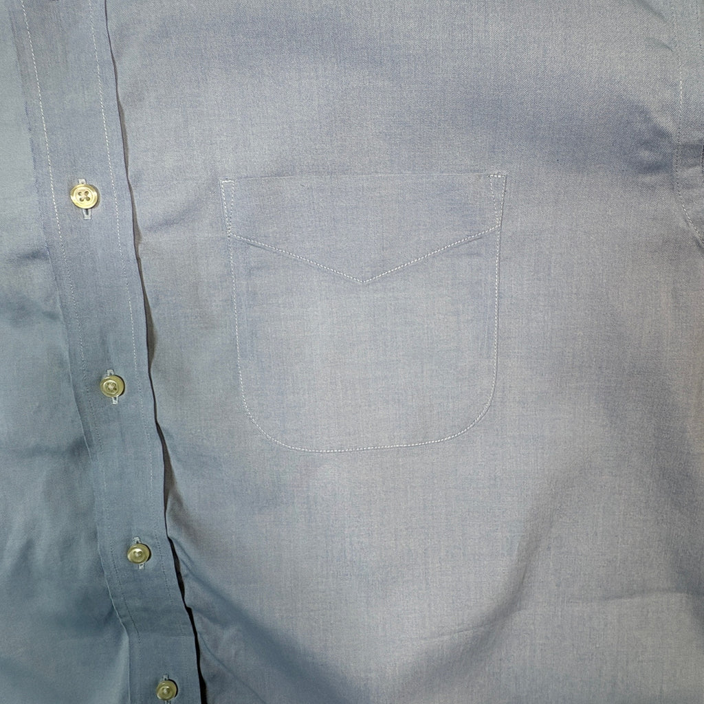 Jos A Bank Traveler Dress Shirt Mens 16.5 35 Blue Check Button Down Cotton LS