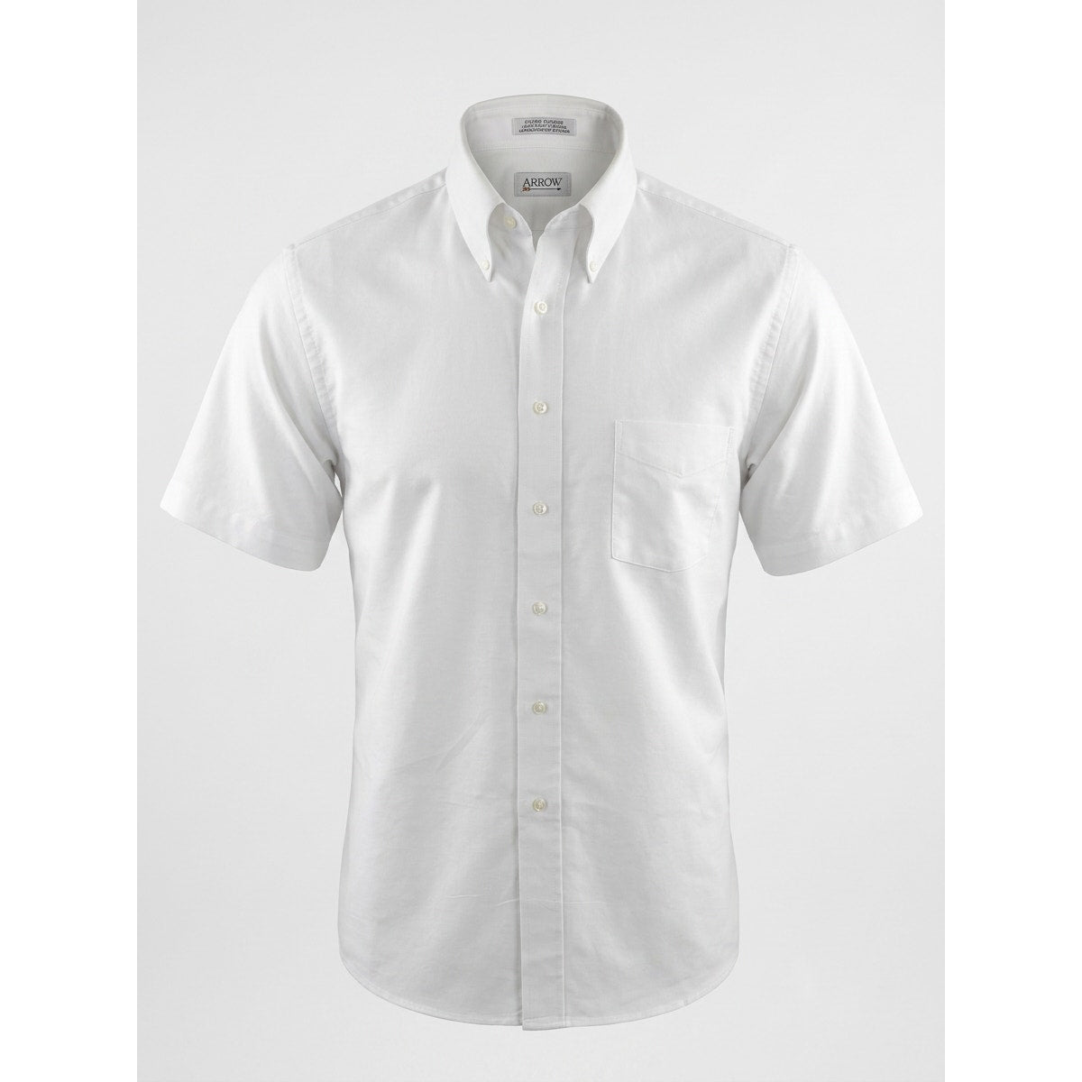 Arrow Dover Oxford White Button Down Shirt Mens 17 Cotton Blend USA