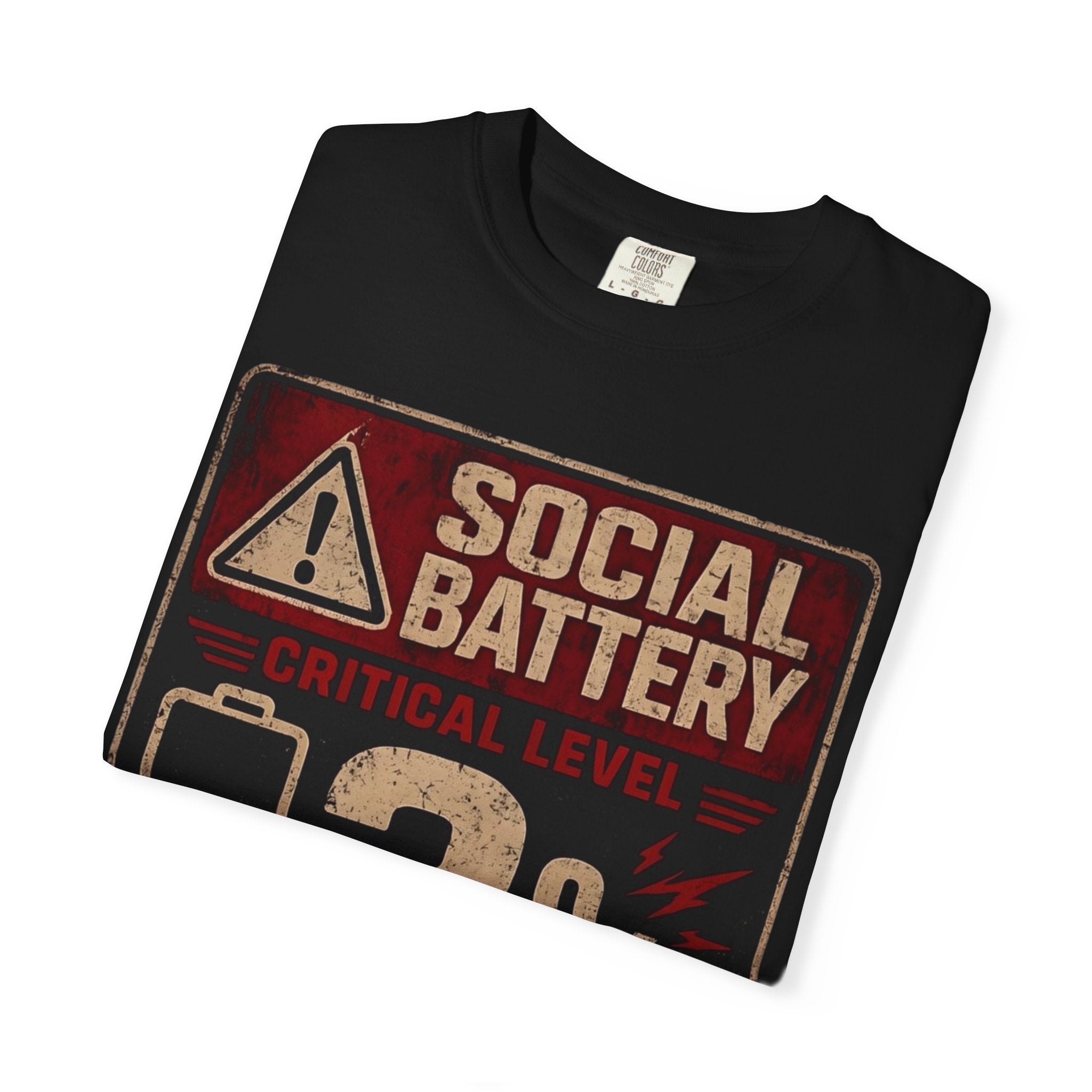 Social Battary | Introvert Warning Shirt | Funny Introvert Quote T-shirt