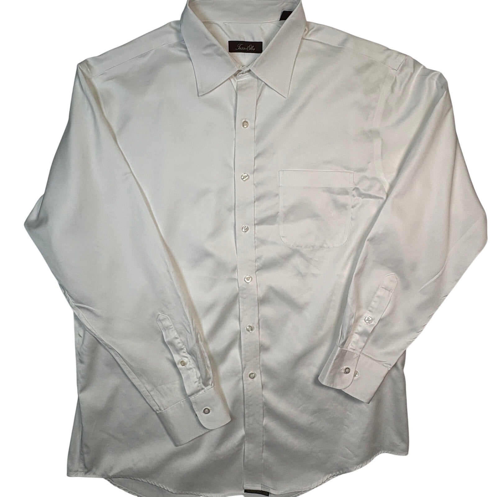Tasso Elba Men's White Egyptian Cotton Dress Shirt