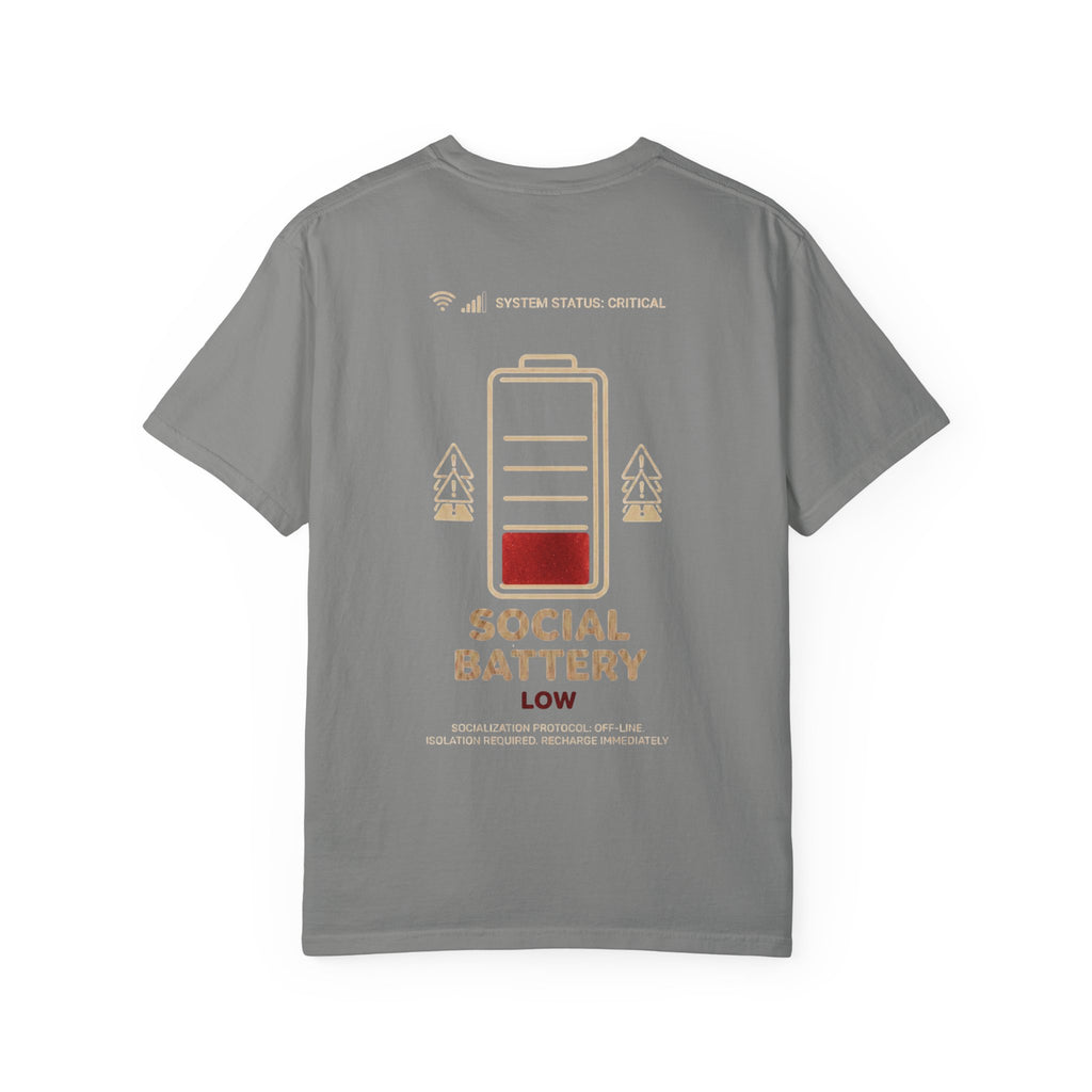 Social Battary | Introvert Warning Shirt | Funny Introvert Quote T-shirt