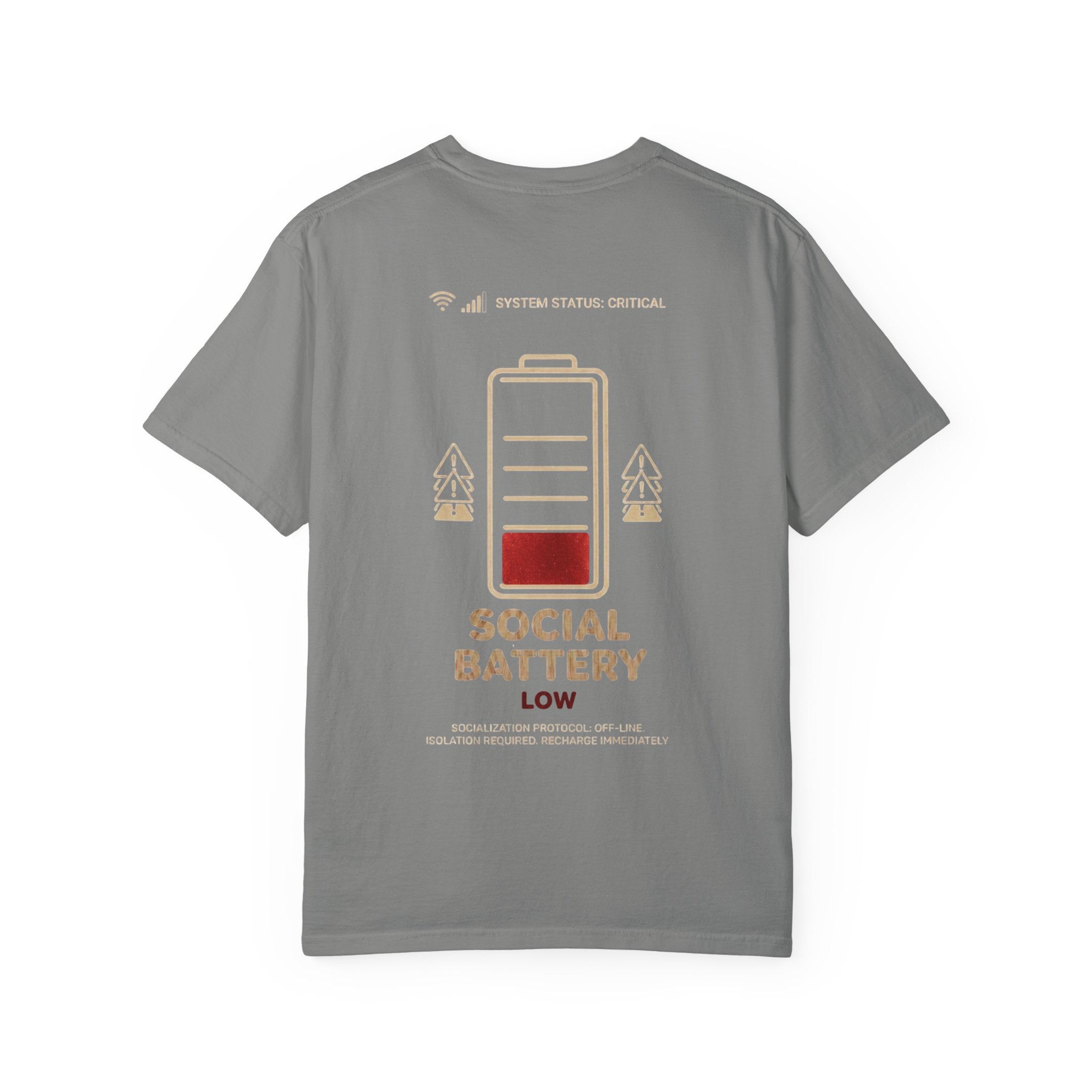 Social Battary | Introvert Warning Shirt | Funny Introvert Quote T-shirt