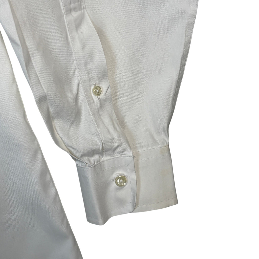 Jos A Bank Traveler Dress Shirt Mens 16.5 35 White Button Up Long Sleeve Classic