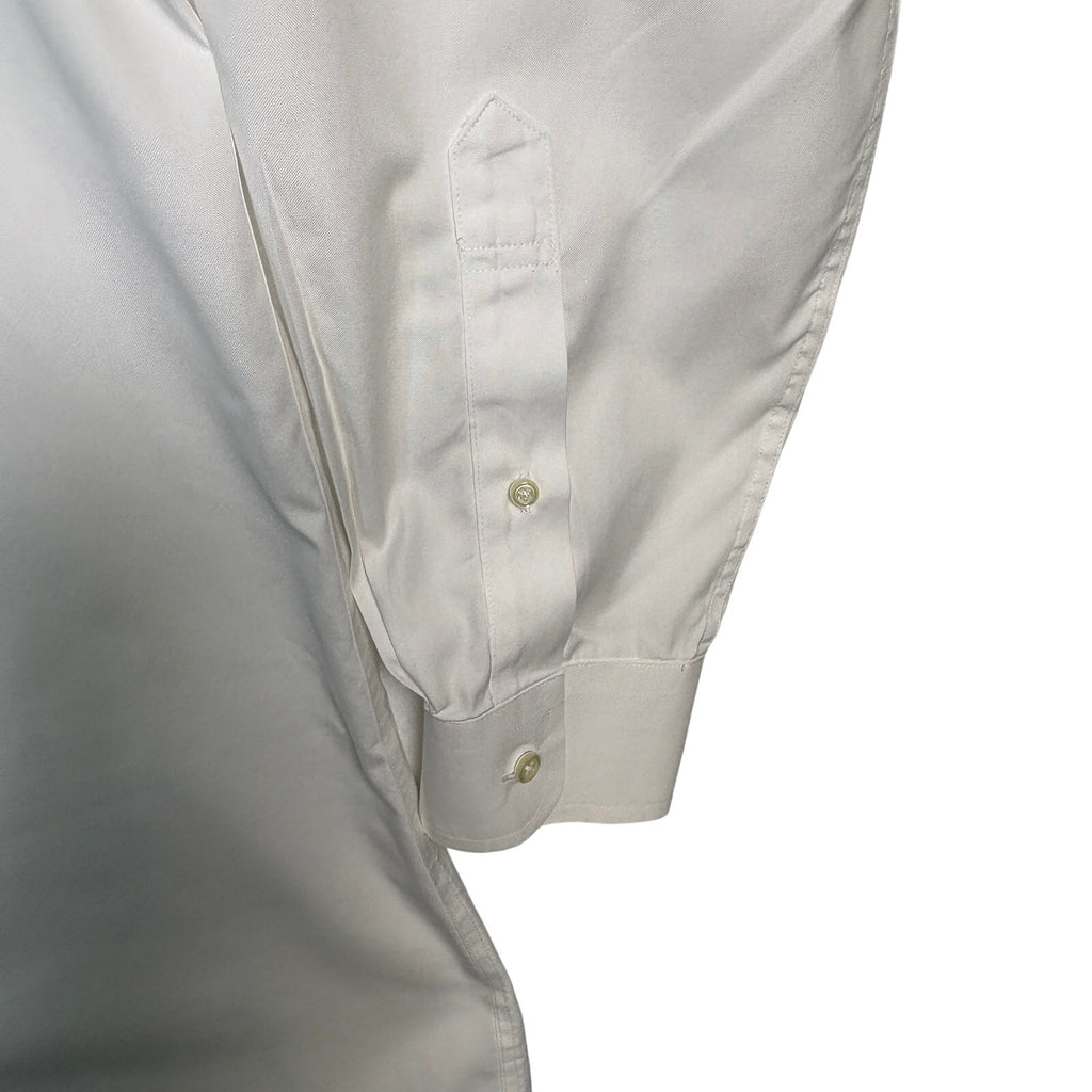 Jos A Bank Traveler Dress Shirt Mens 16.5 36 White Long Sleeve Button Front