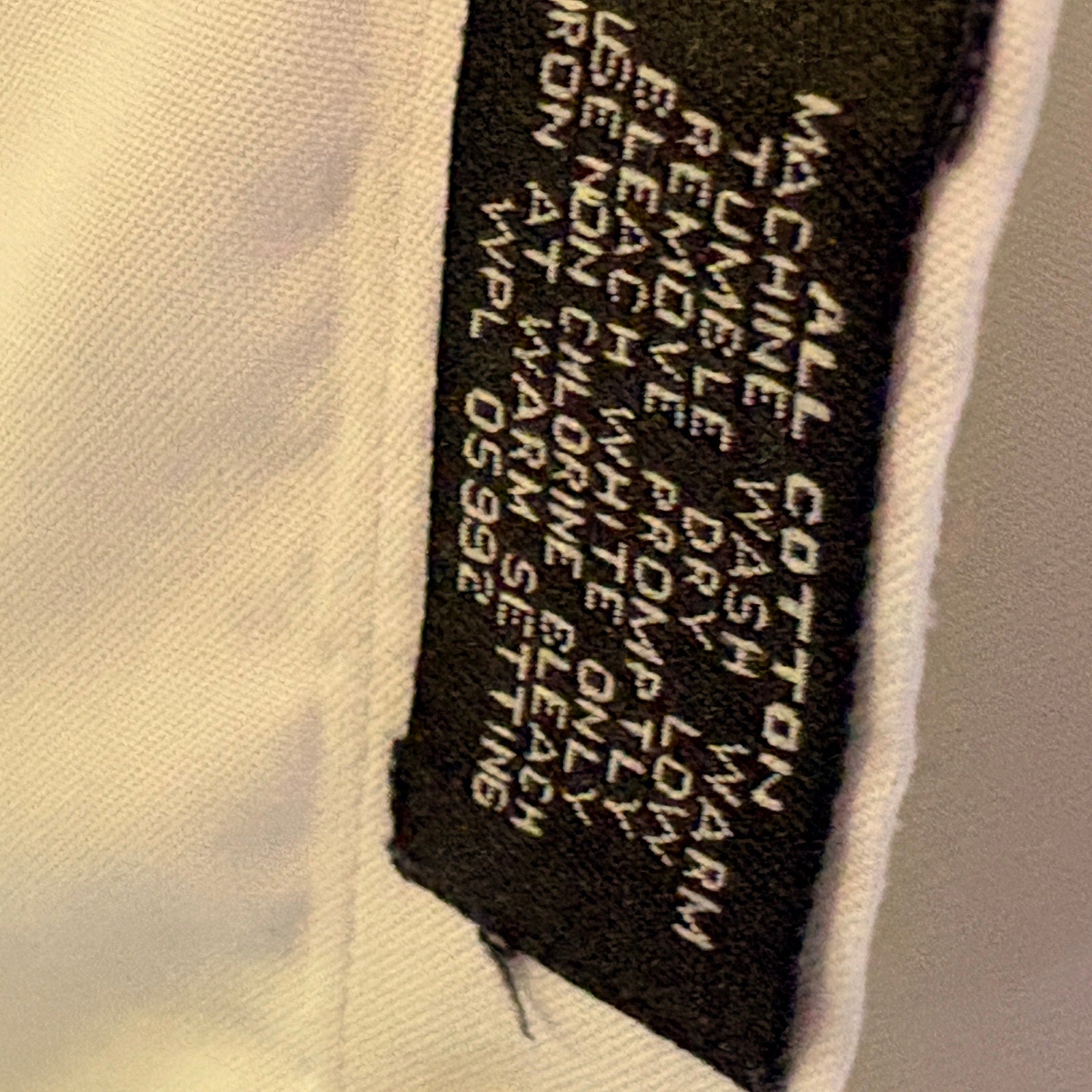 Jos A Bank Traveler Dress Shirt Mens 16.5 35 White Long Sleeve Button Up Cotton