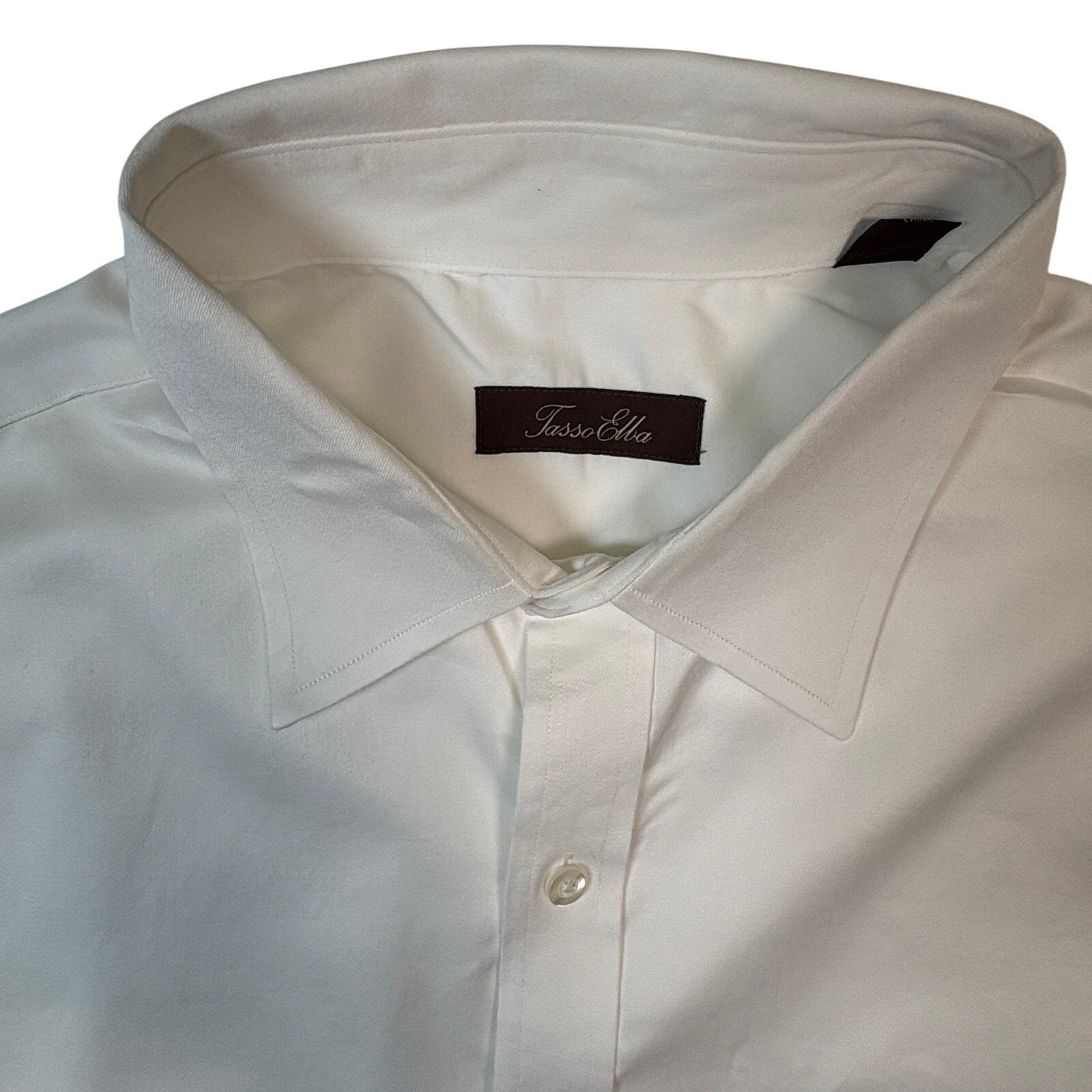 Tasso Elba Men's White Egyptian Cotton Dress Shirt