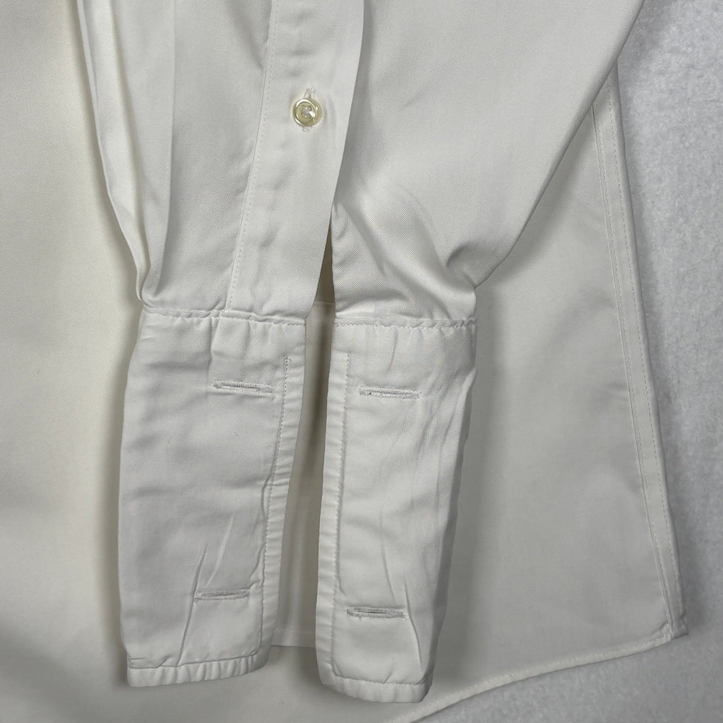 Jos A Bank Traveler Dress Shirt Mens 16.5 35 White Long Sleeve Button Up Cotton