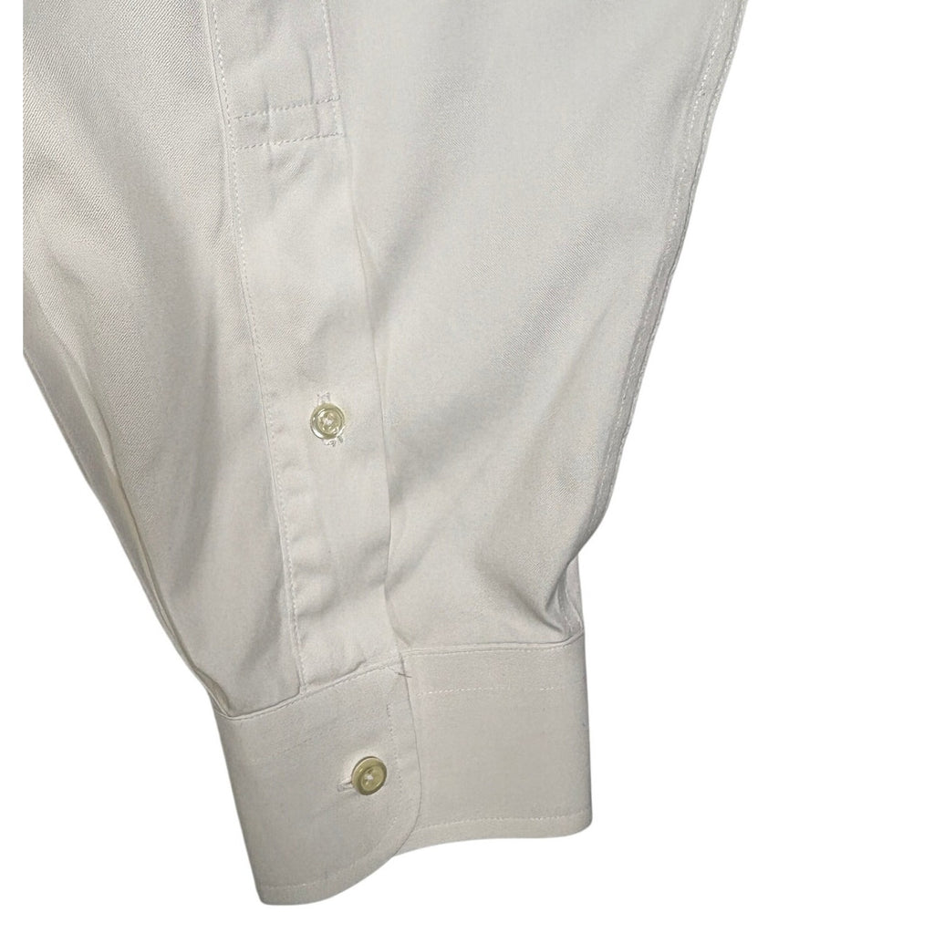 Jos A Bank Traveler Dress Shirt Mens Large 16.5 34 White Long Sleeve Cotton