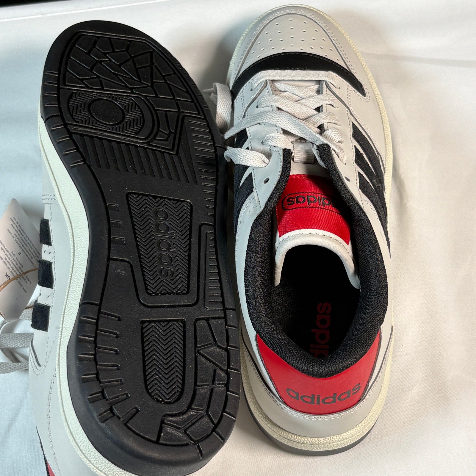 Adidas Break Start Sneakers Mens Size 7 Gray Black Red New