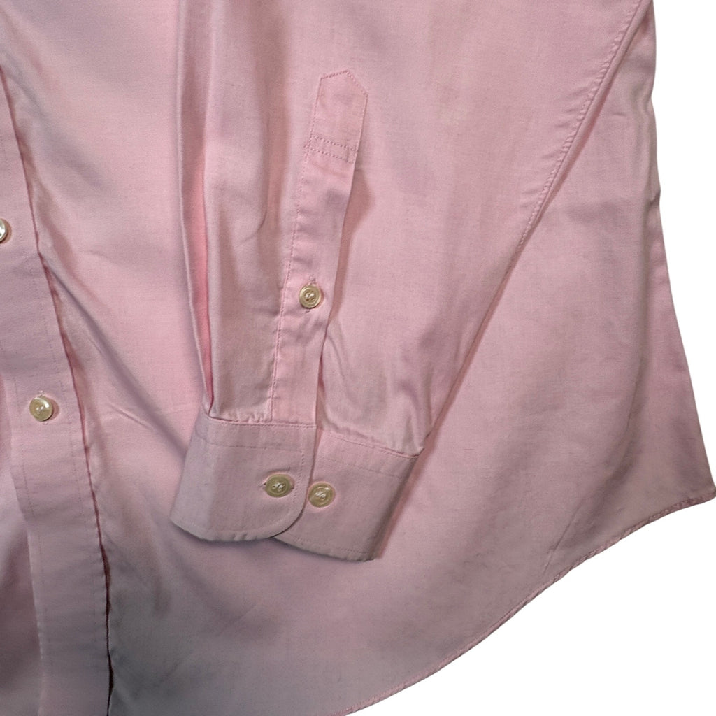 Bobby’s Fashions Button Down Dress Shirt Mens Pink LS Custom Tailored Hong Kong