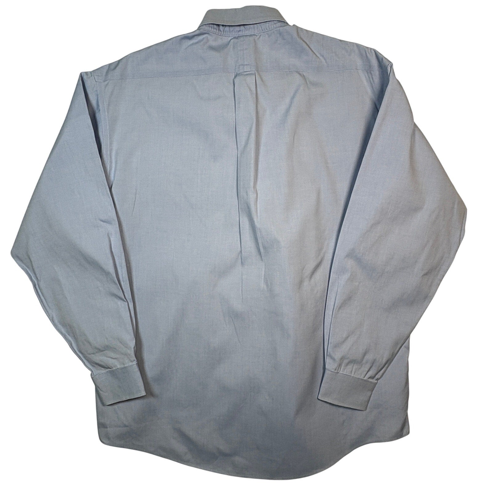 Jos A Bank Traveler Dress Shirt Mens 16.5 35 Blue Check Button Down Cotton LS