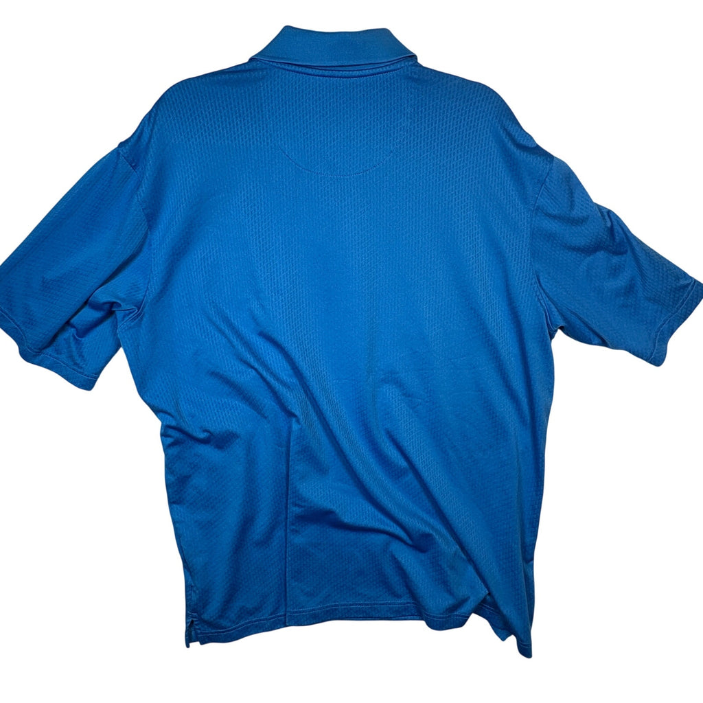 Kirkland Performance Polo Shirt Mens XL Blue Stretch Golf Casual LS