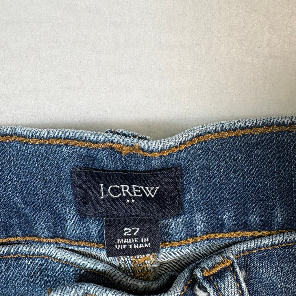 J.Crew Denim Shorts Womens 27 Blue Raw Hem Mid Rise Jean Shorts