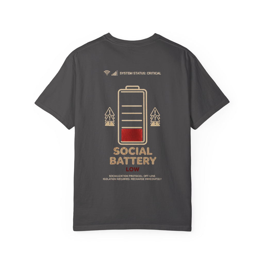 Social Battary | Introvert Warning Shirt | Funny Introvert Quote T-shirt
