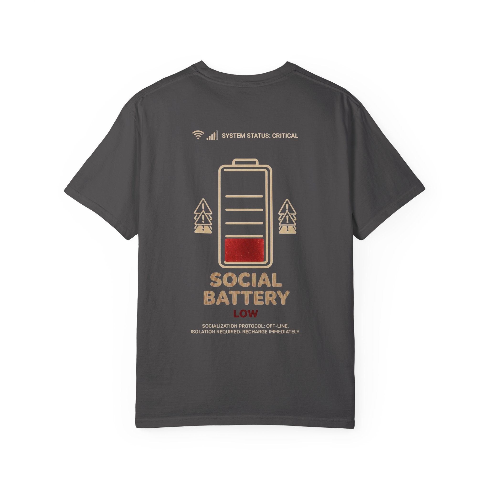 Social Battary | Introvert Warning Shirt | Funny Introvert Quote T-shirt