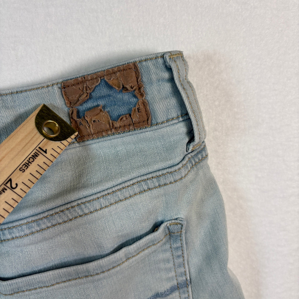 American Eagle Next Level Stretch Denim Shorts Womens 8 Light Wash