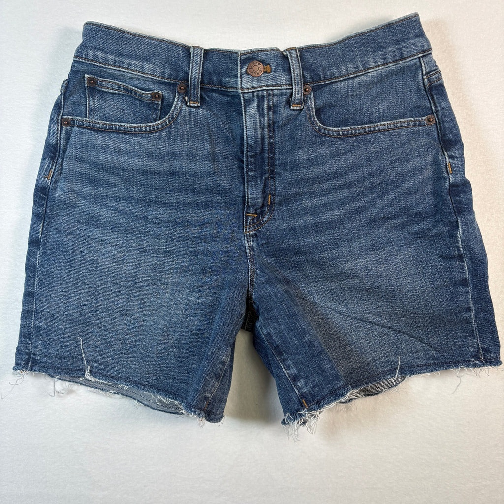 J.Crew Denim Shorts Womens 27 Blue Raw Hem Mid Rise Jean Shorts