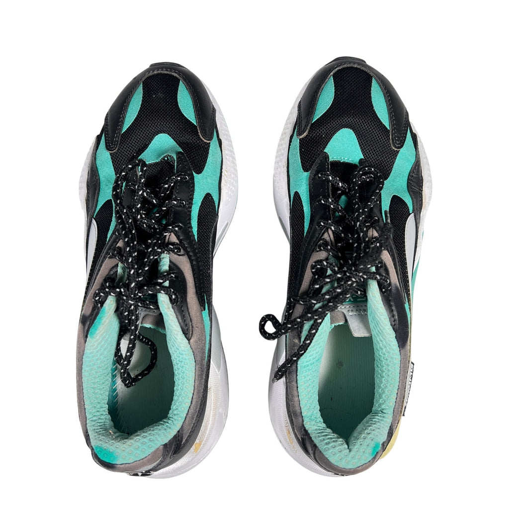 Puma RS-X AMG Petronas Mens 8 Black Teal Running Sneakers