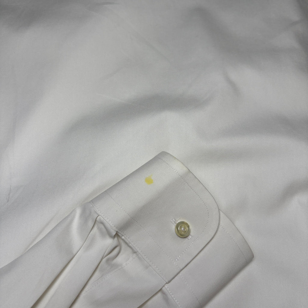 Jos A Bank Traveler Dress Shirt Mens 16.5 36 White Long Sleeve Button Front