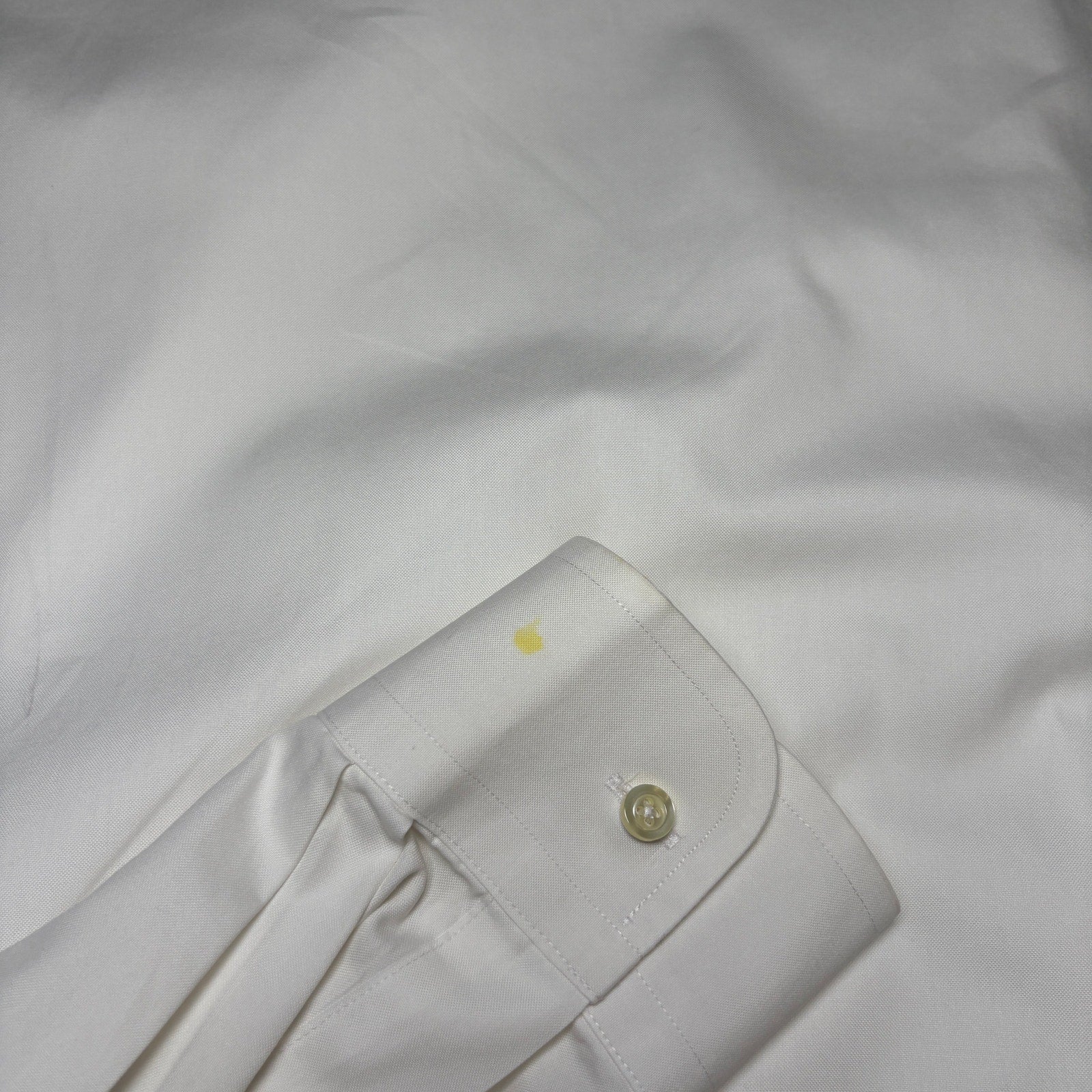 Jos A Bank Traveler Dress Shirt Mens 16.5 36 White Long Sleeve Button Front