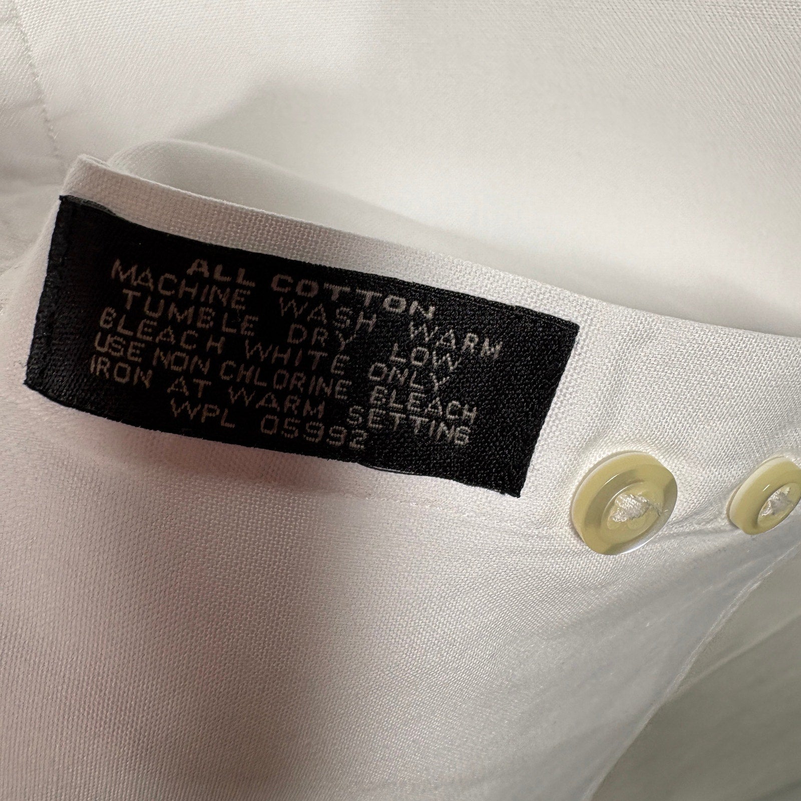 Jos A Bank Executive Collection Dress Shirt White 16.5 35 Men Long Sleeve Cotton