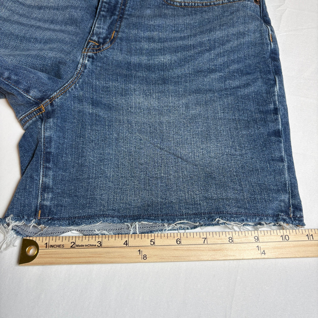 J.Crew Denim Shorts Womens 27 Blue Raw Hem Mid Rise Jean Shorts