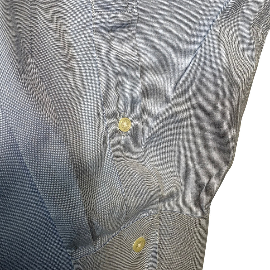 Jos A Bank Traveler’s Collection Dress Shirt 16.5 35 Blue Button Down Cotton