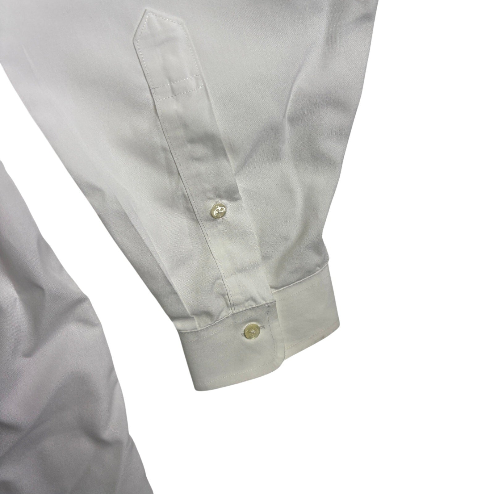 Jos A Bank Stays Cool Dress Shirt Mens 16.5 35 White Cotton LS
