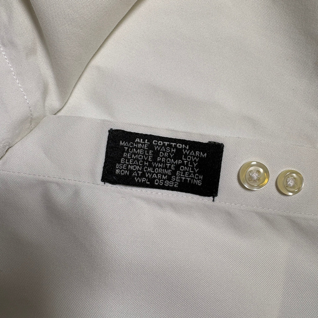 Jos A Bank Traveler Dress Shirt Mens L 16.5 35 White Cotton Button Up