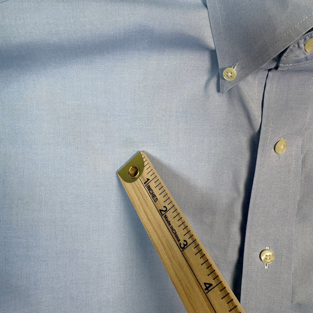 Jos A Bank Traveler’s Collection Dress Shirt 16.5 35 Blue Button Down Cotton