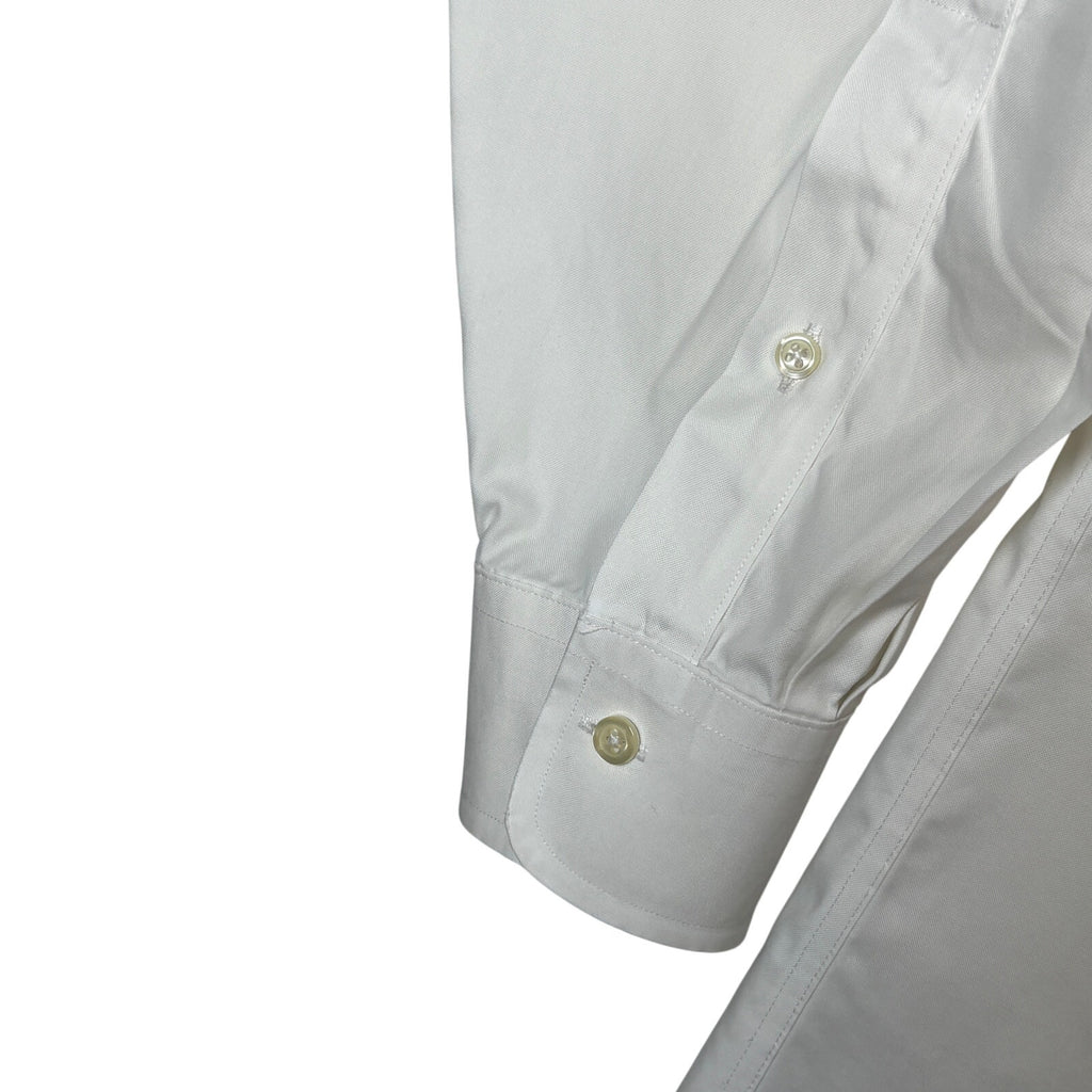 Jos A Bank Traveler Dress Shirt Mens 16.5 35 White Button Up Long Sleeve Classic