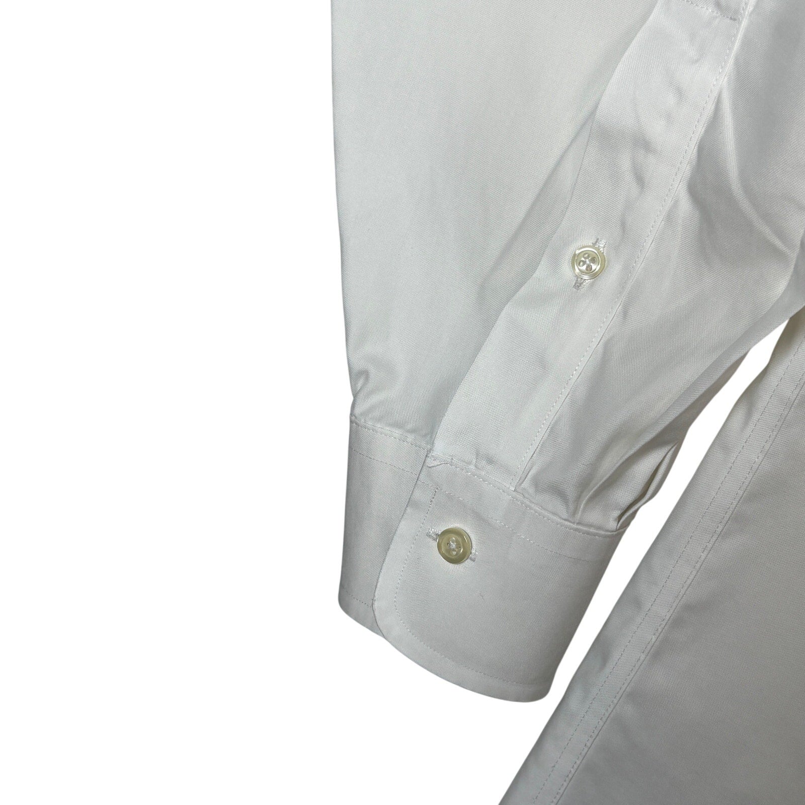 Jos A Bank Traveler Dress Shirt Mens 16.5 35 White Button Up Long Sleeve Classic