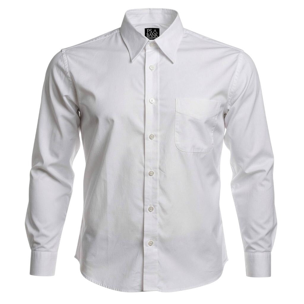 Jos A Bank Executive Collection Dress Shirt White 16.5 35 Men Long Sleeve Cotton