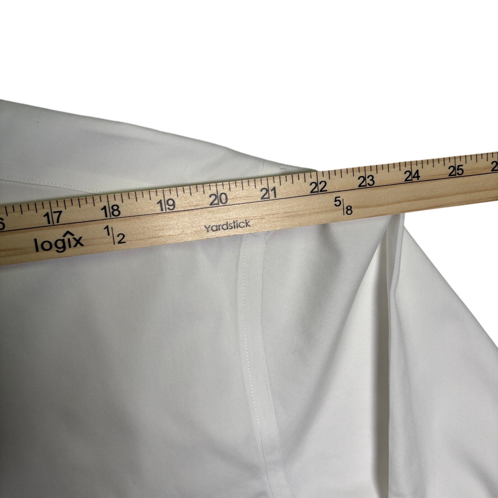 Jos A Bank Traveler Dress Shirt Mens 16.5 36 White Long Sleeve Button Front